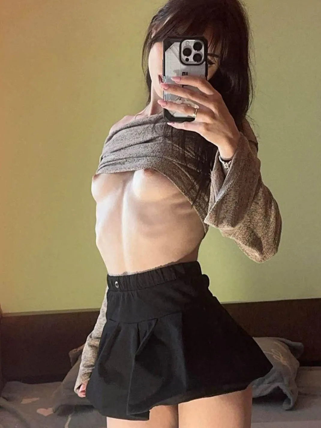 Taking on the day braless and loving every second