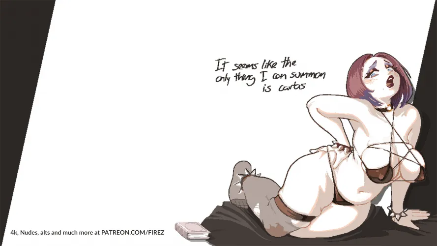 Wallpaper featuring a troubled chubby goth lady. More in the replies