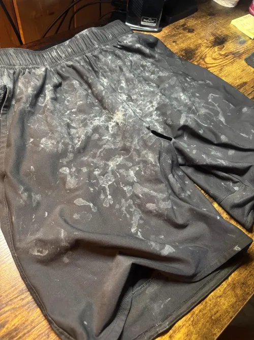 3 months of cum on these shorts
