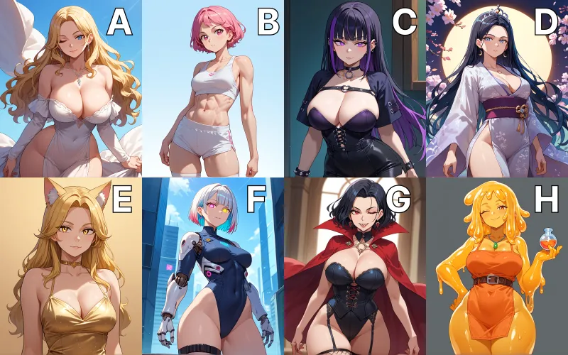[F4M/A] Pick one! I made these characters, some are more... niche (open with a starter please!)