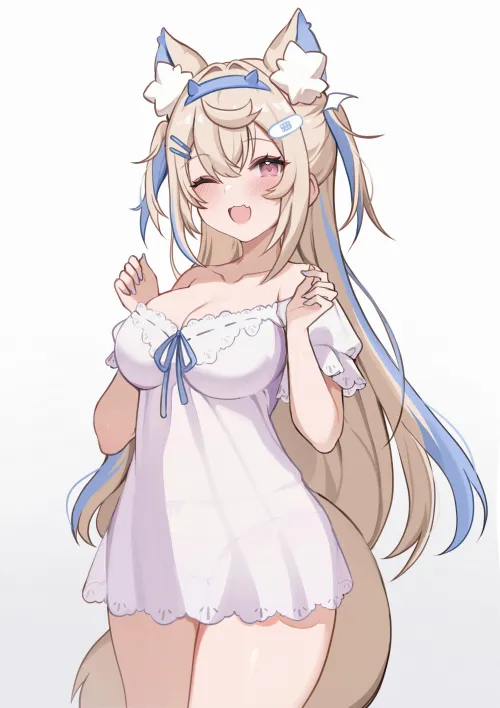 Fuwawa in comfy pajamas [Hololive]