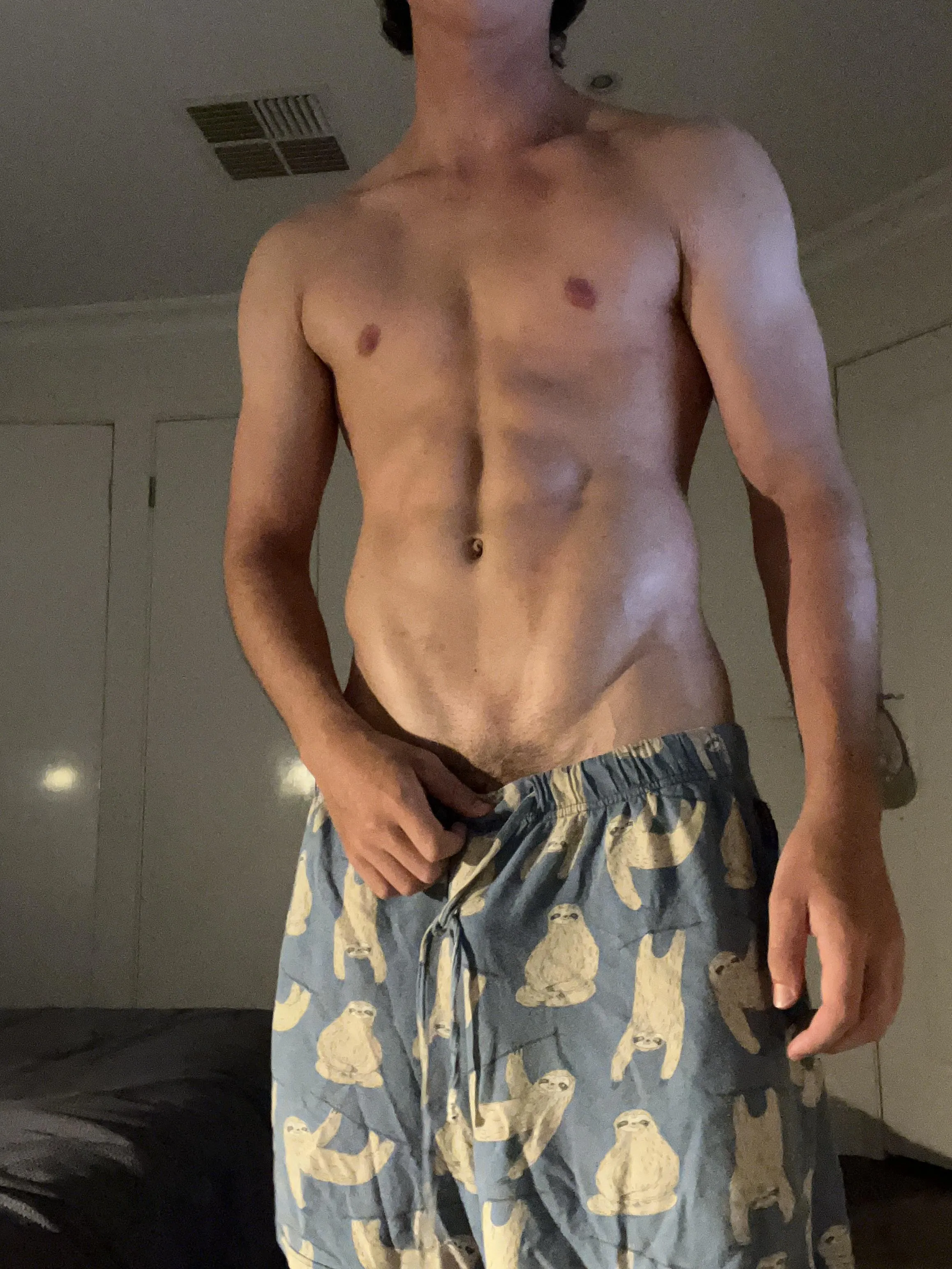 Getting comfy for bed