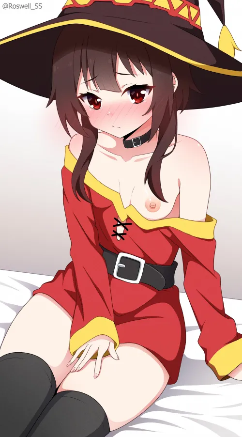 Megumin slip breast (Roswell_ss)