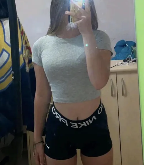 Nike pros and push up bras are a great combo 