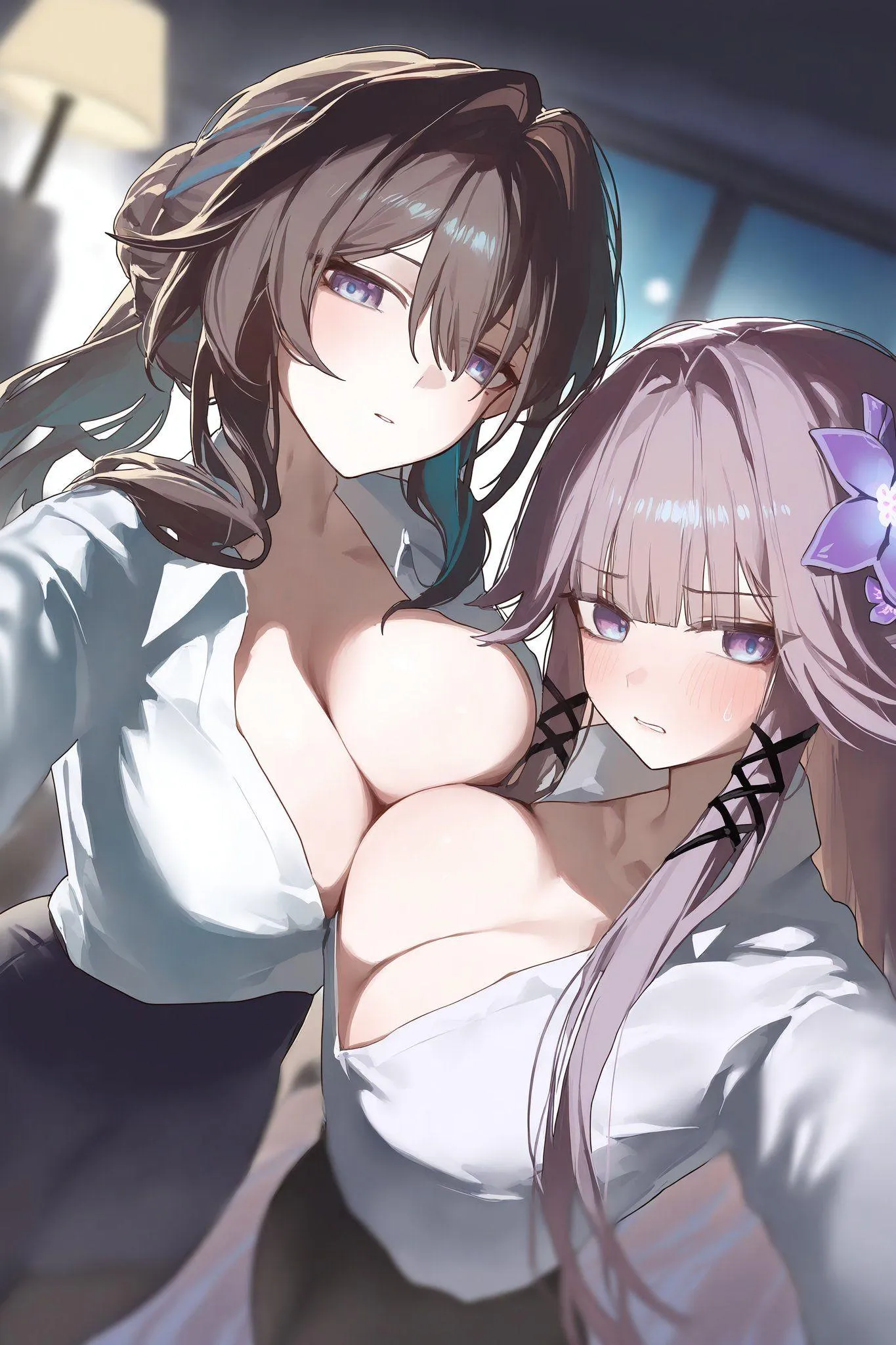 Office Ladies Ruan Mei and Herta [Honkai: Star Rail] (@Noir_Shiro_)