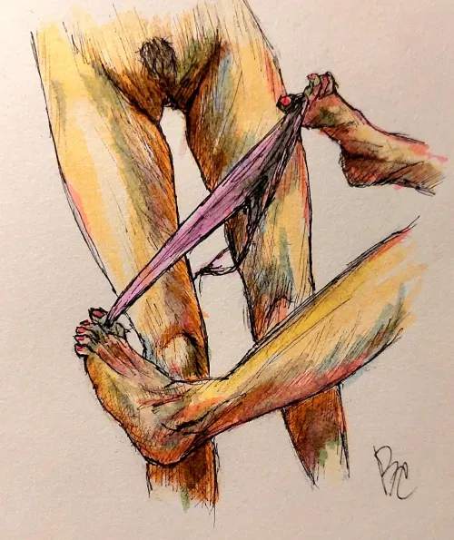 Peal off (ink and markers, by me)