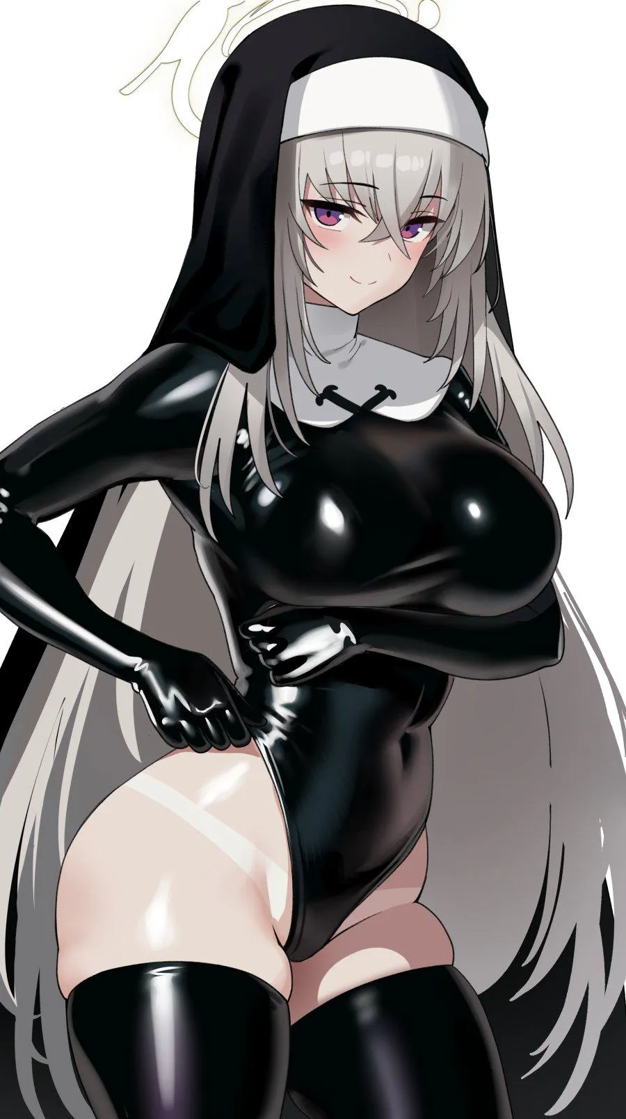 Sakurako showing her tan line 