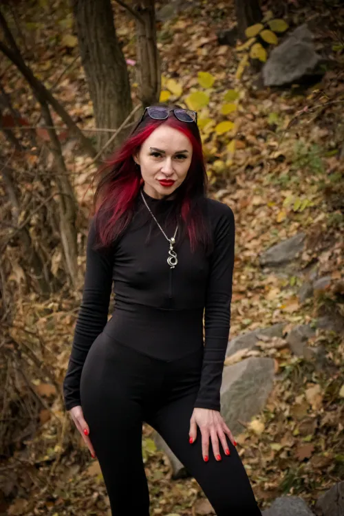 the only thing sexier than a goth girl is a goth girl with colored hair