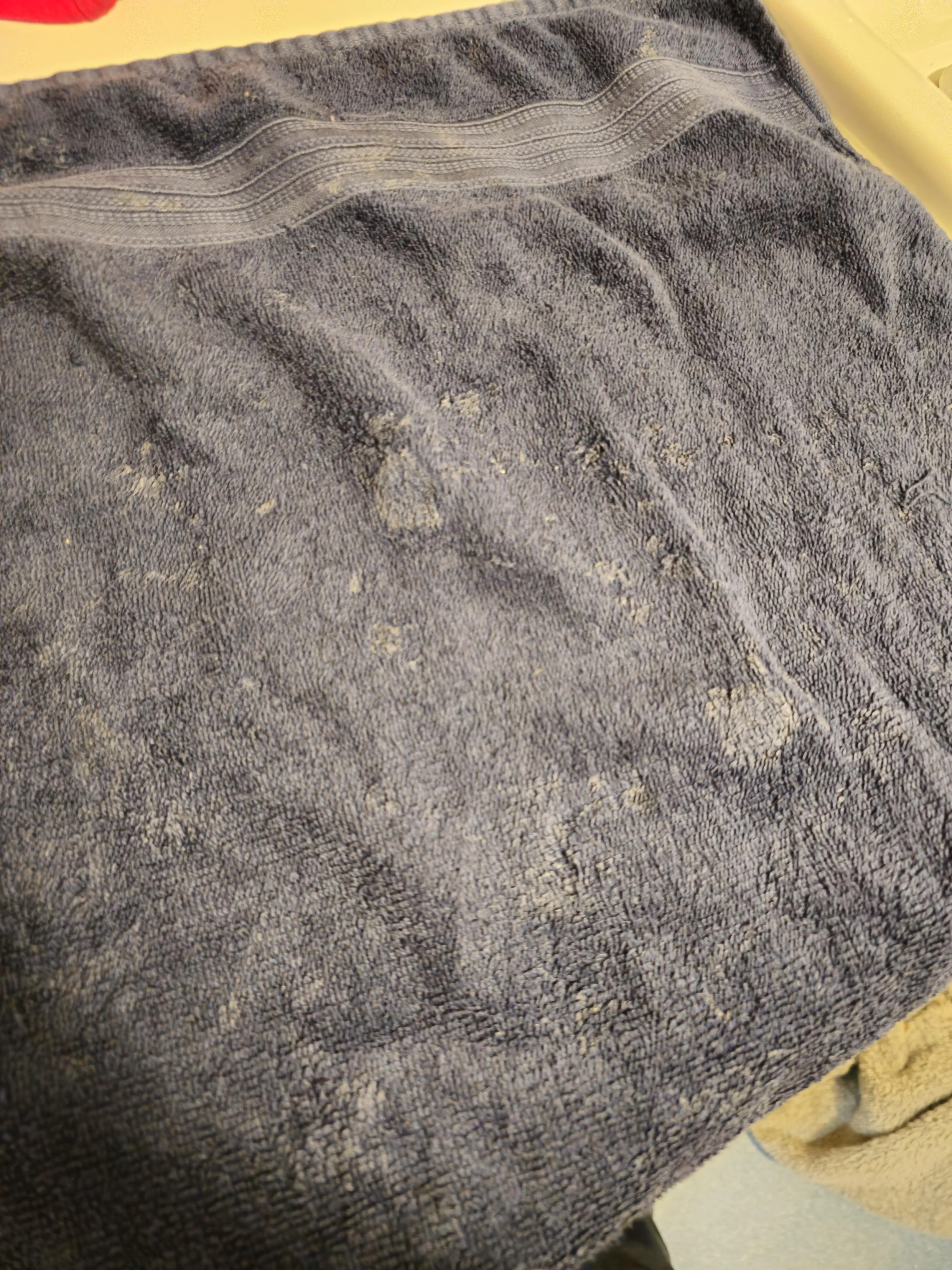 This is my cumrag, wish I had something where the stains looked more noticeable 