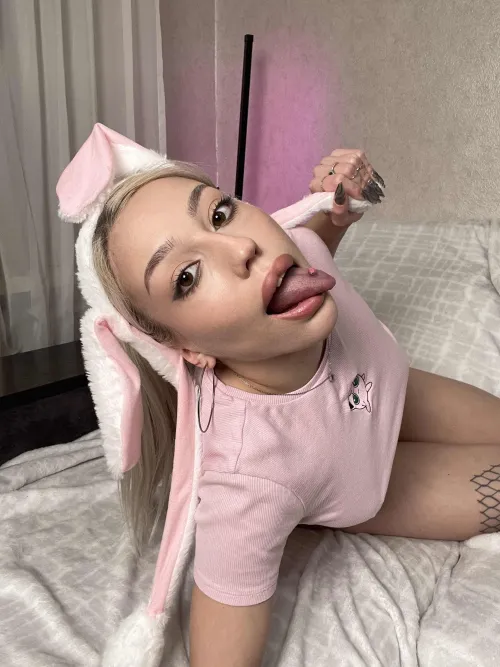 tireless bunny with piercing