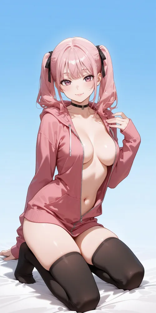 Unzipped Pink Jacket 