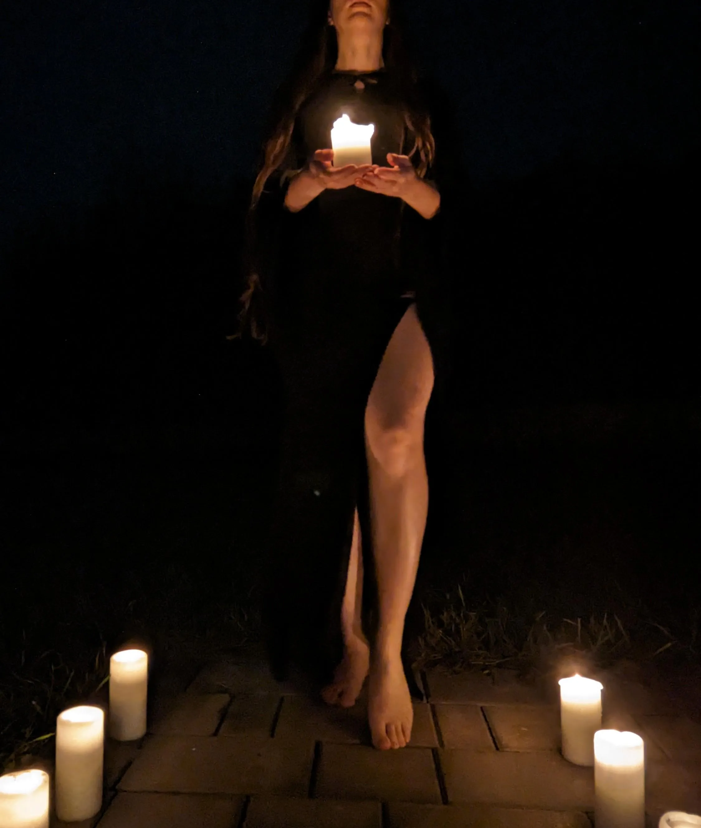 A Witch celebrating Winter Solstice