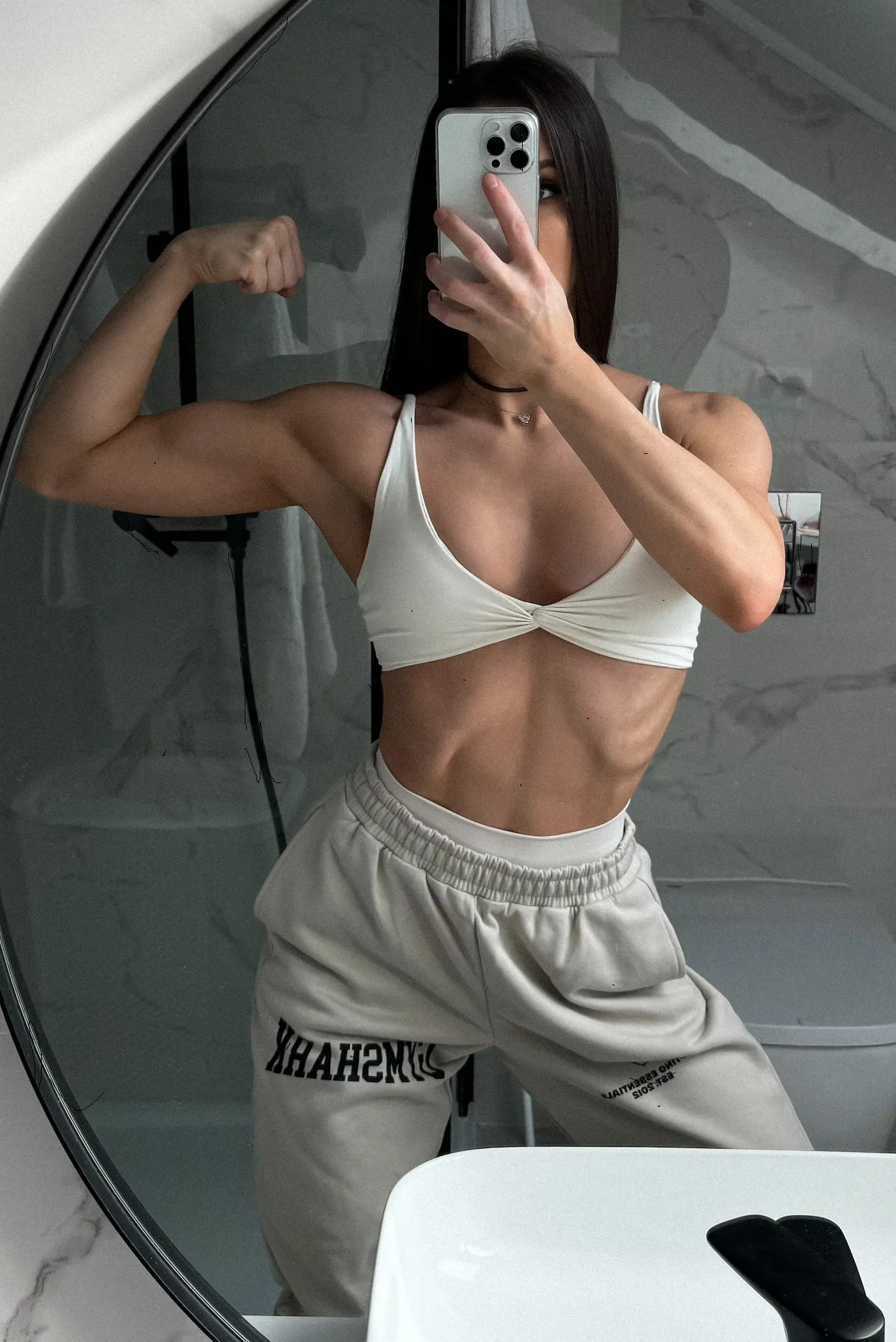 abs and biceps flexing (oc)