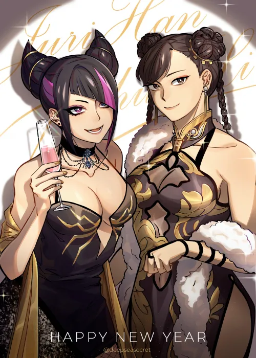 Belated New Year's/Juri B-day artwork by (DeepSeaSecret)