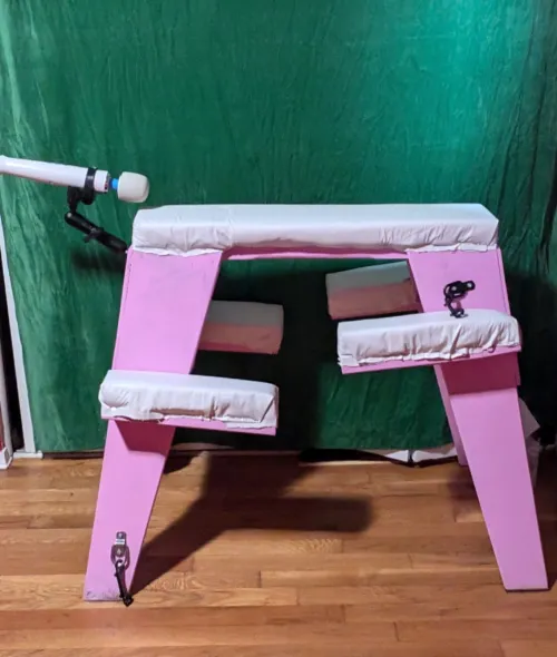 Converted one of the Burro saw horses into a spanking and bondage bench. 