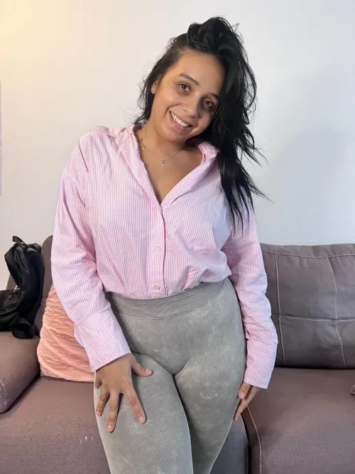 I love my outfit, especially when taking it off piece by piece.