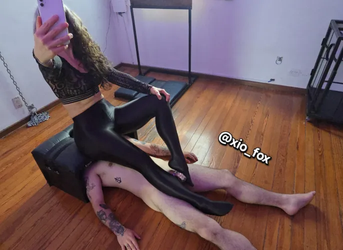 I love to use men in every way I want. Today I'm using a new human chair 