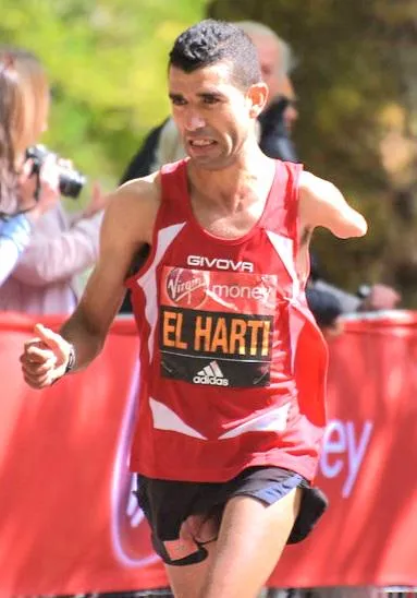 Moroccan runner Abdelhadi El Harti. Flashed his penis and balls in the London Marathon.