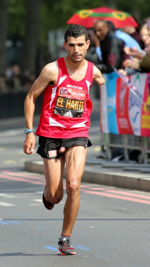 Moroccan runner Abdelhadi El Harti. Flashed his penis and balls in the London Marathon (2).