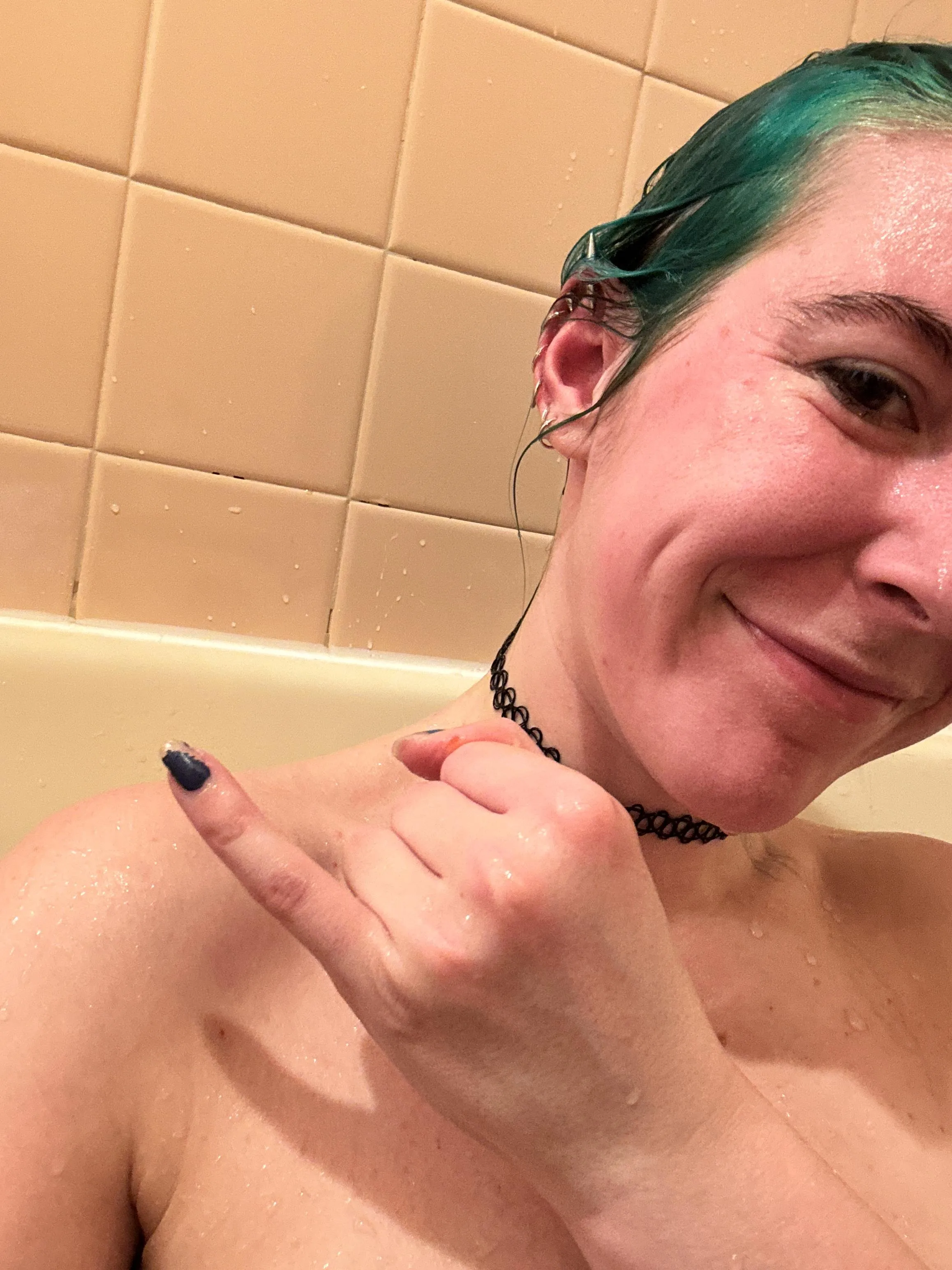 Trying to hold back my laughter