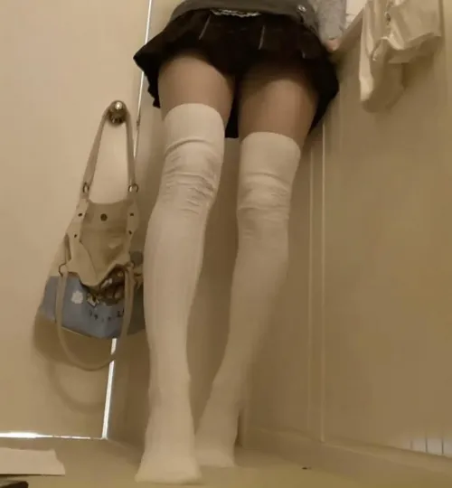 You wish my skirt was a bit shorter 