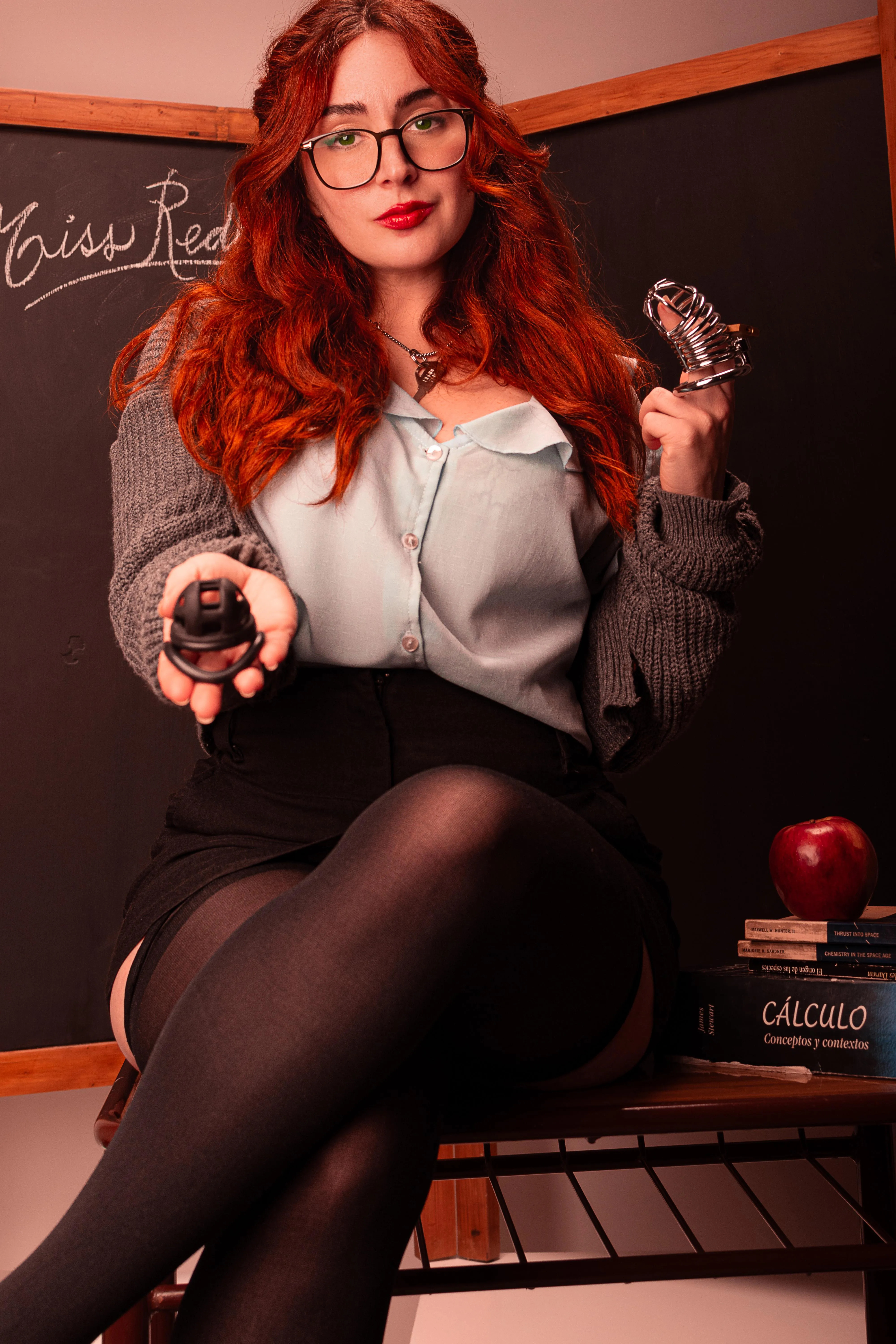 Your begging turns me on, but it won't change the fact that you're locked up tight.
