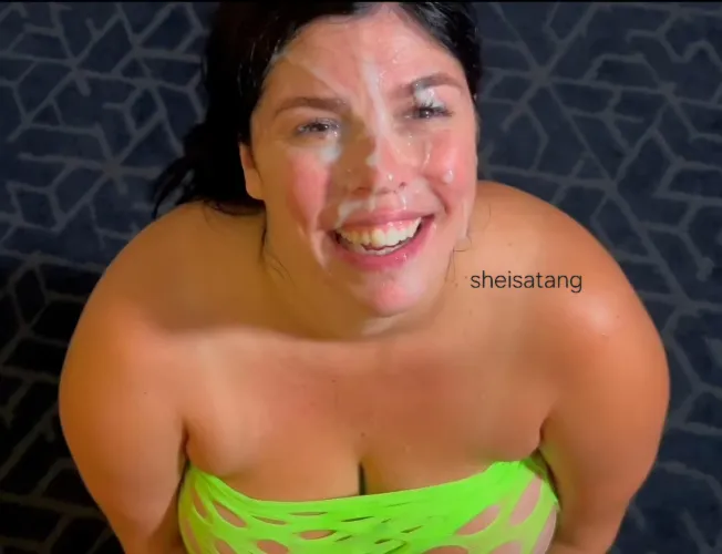 All smiles with a big load on my face 