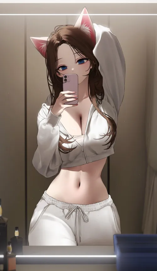 Cropped Hoodie Selfie 