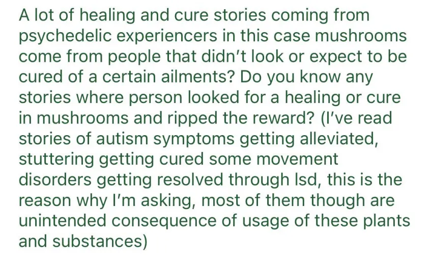 Healing-Cure stories.