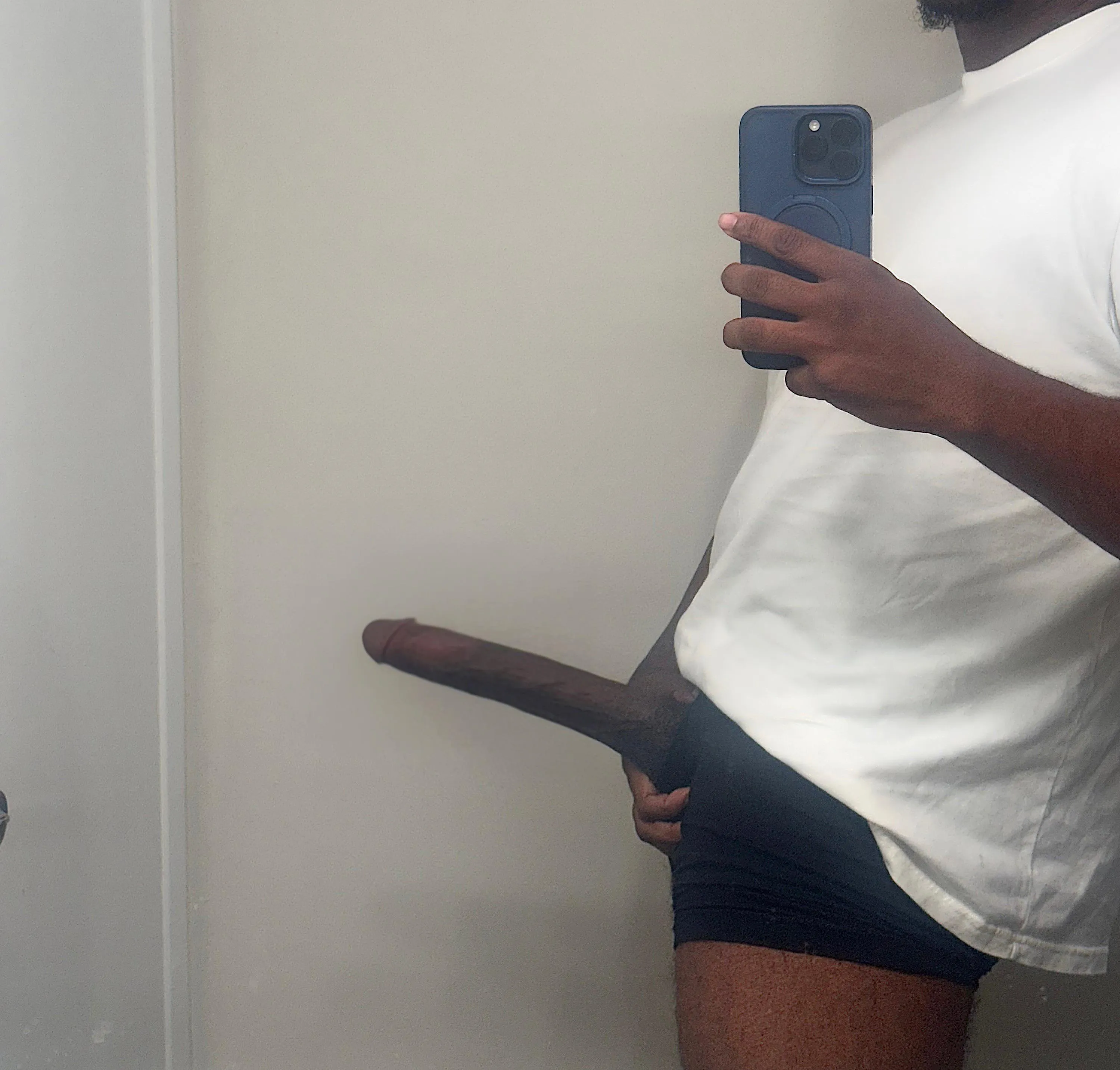 Im your Boyfriends roommate. What are you doing if you open the bathroom door and im like this??