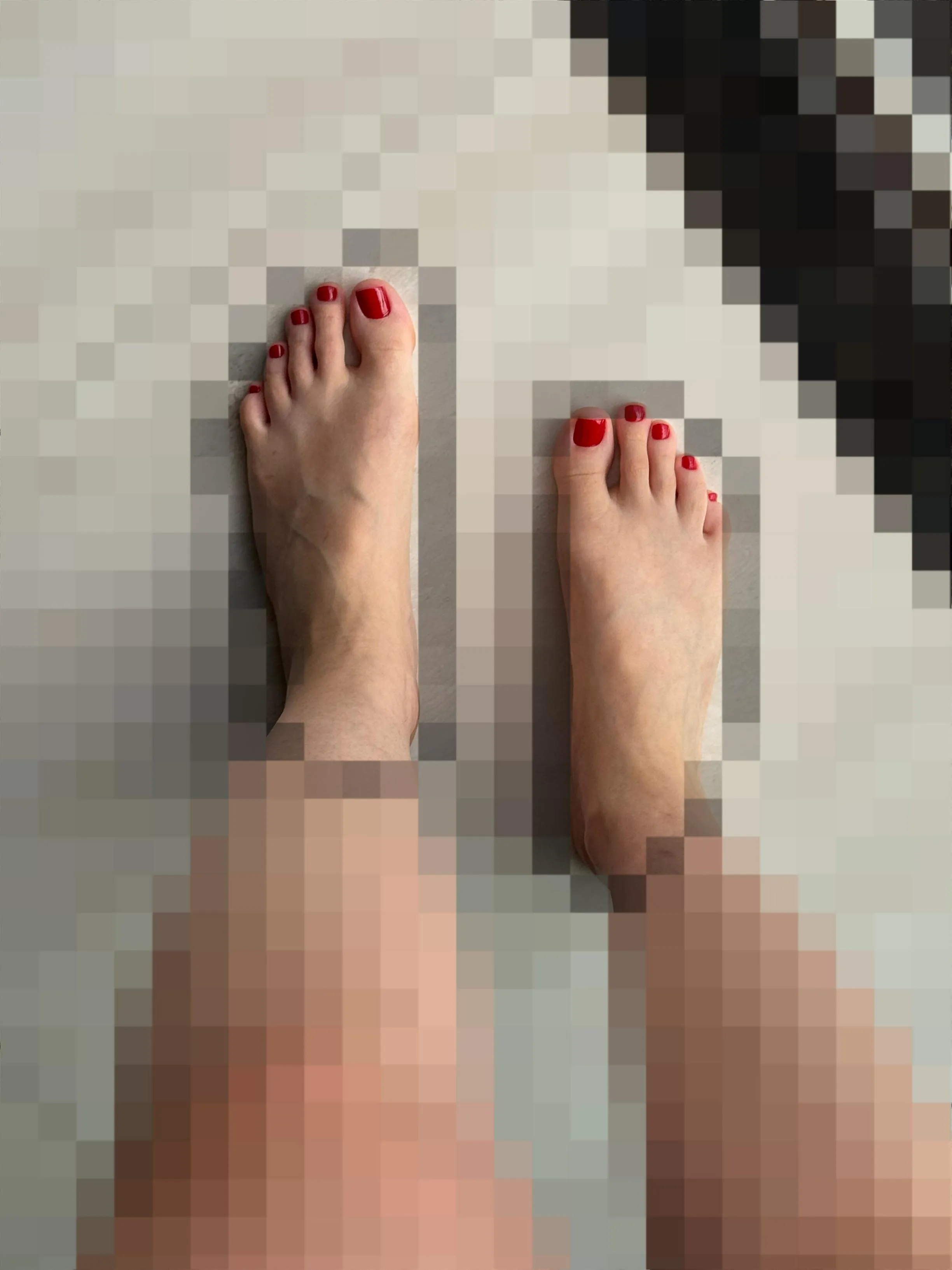 My red toes when I woke up, what do you think of them?