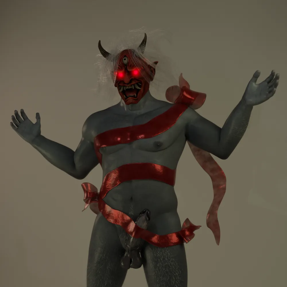 Oni had some fun with the ribbons! | By me, RysXXX