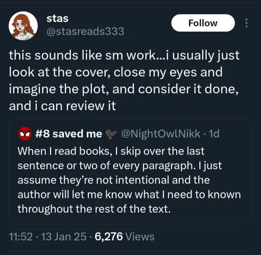 only acceptable way to r*ad b*oks?