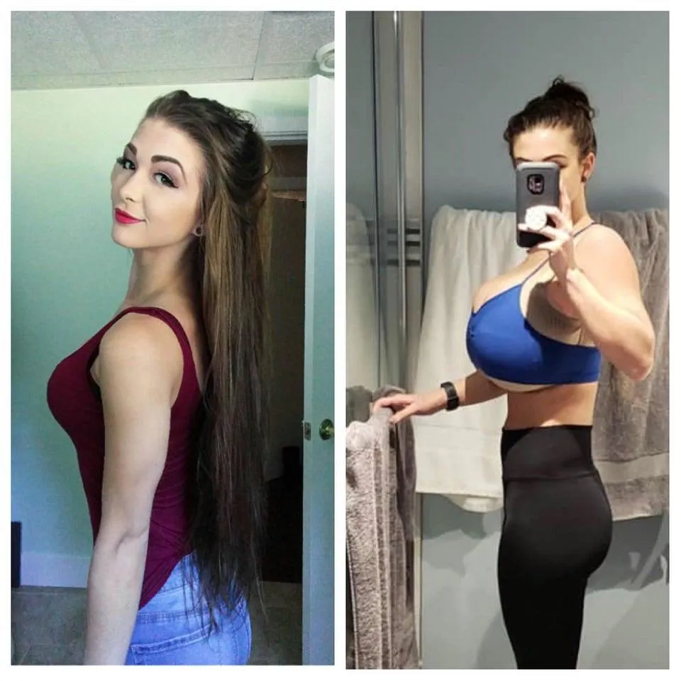 From barely filling a bra to overflowing