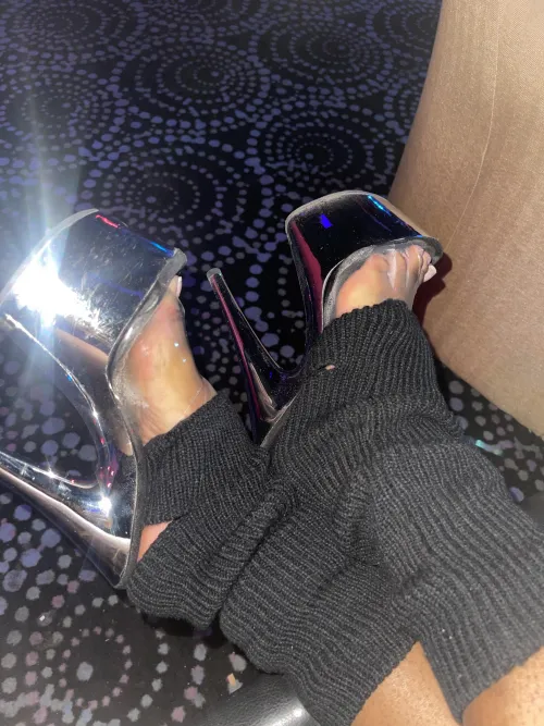 It’s cold these days. Bend me over in my heels and leg warmers ;). 