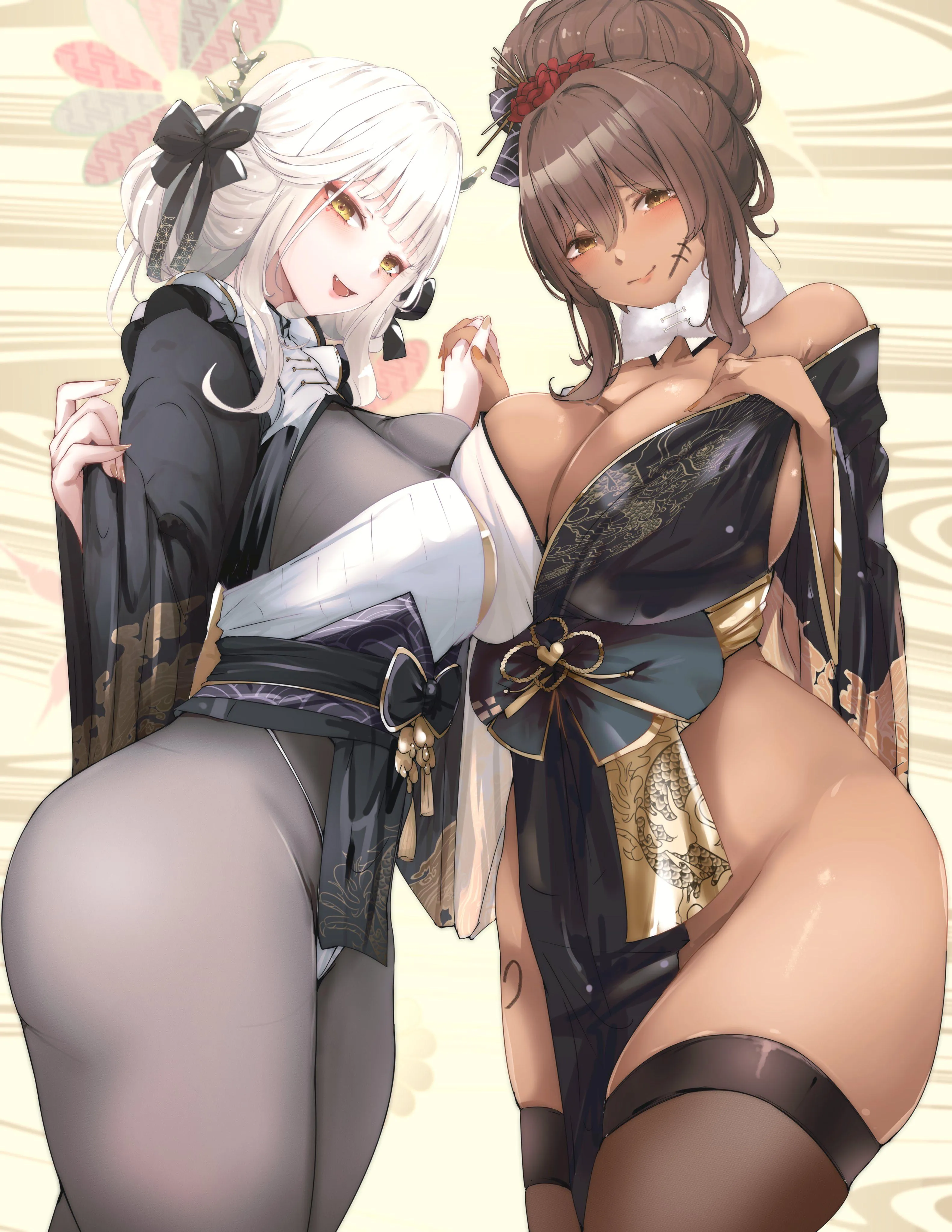 Kimono Blanc and Noir (ryuu.) [Goddess of Victory: Nikke]