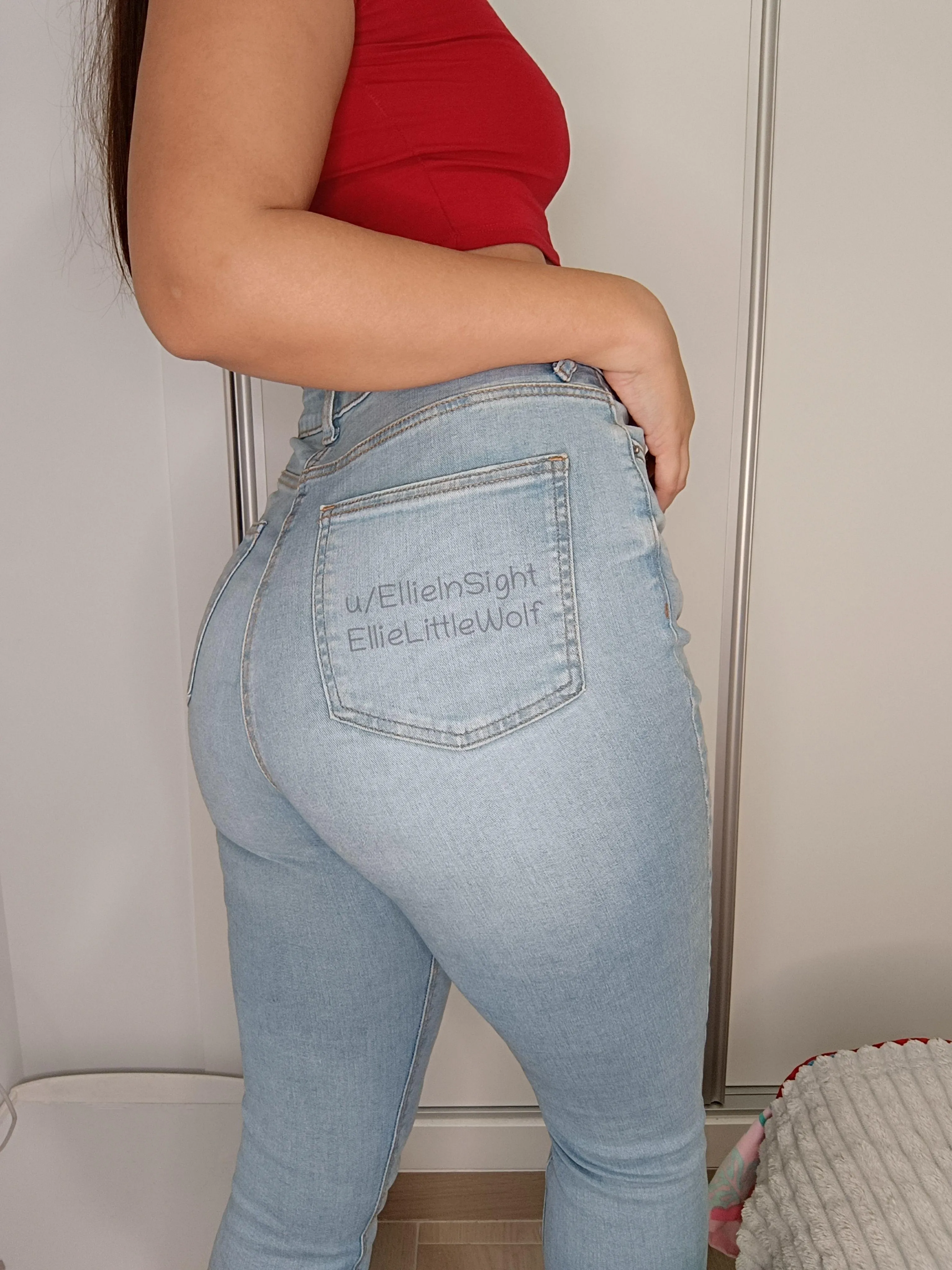 The jeans might be tight, but they sure do accentuate my curves perfectly