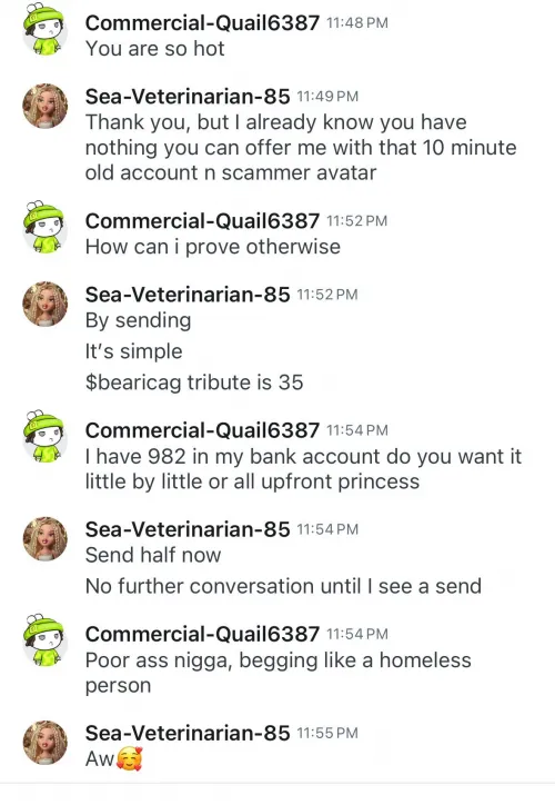 Anyone else encounter this one yet. Like pls be so fr..