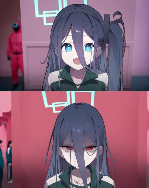 Aris & Key in Squid Game (N_sol) [Blue Archive]