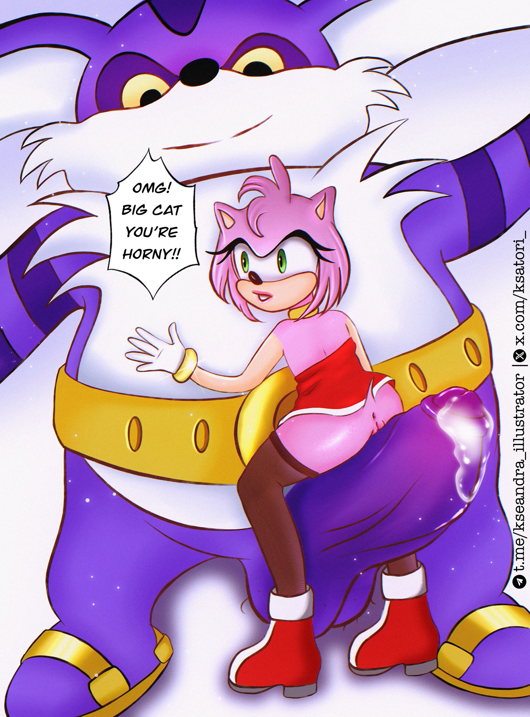 Big The Cat and Amy (by me)
