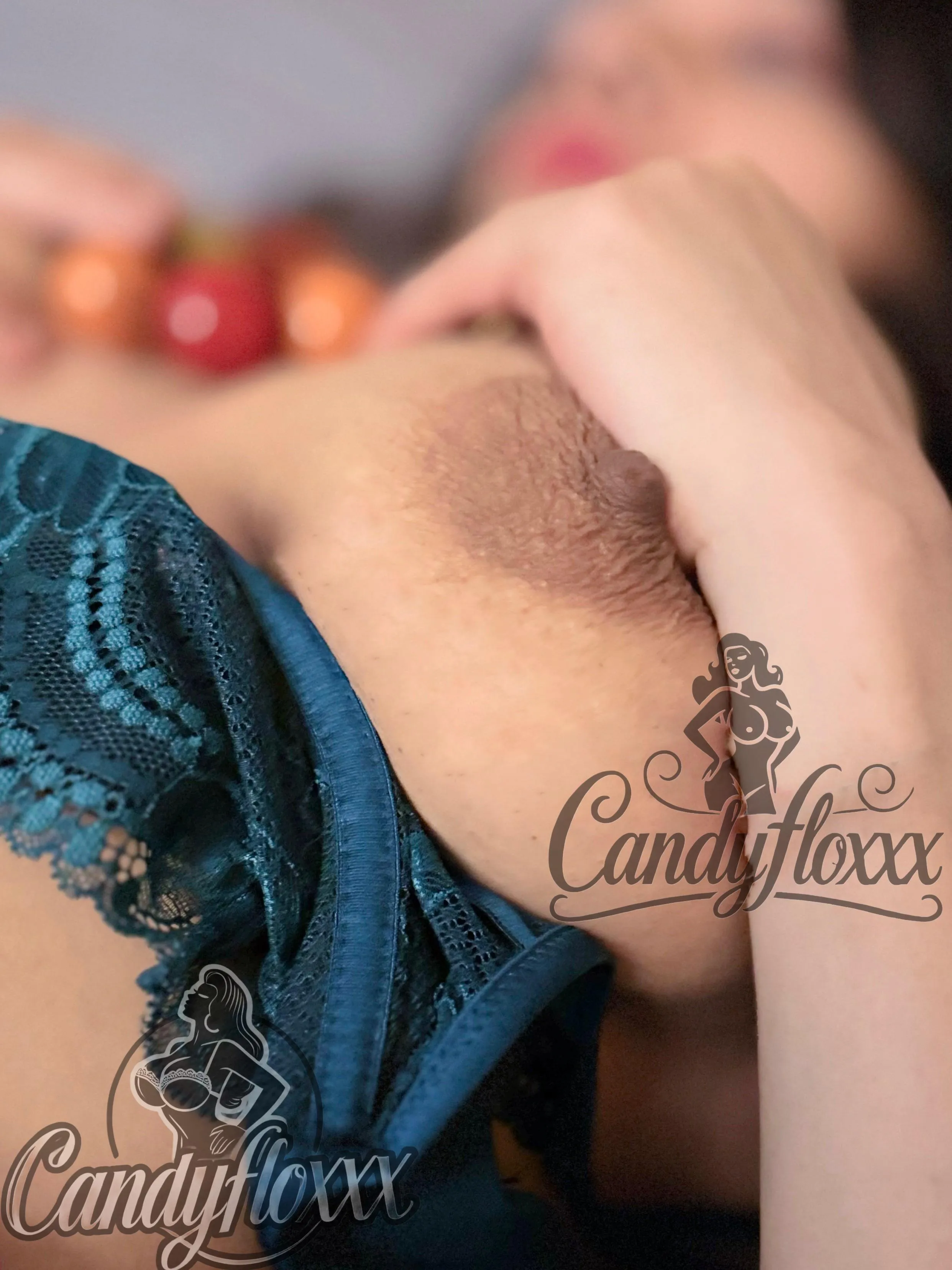 Emerald green lace just can’t hold back an undeniable hard little peak… can you handle the temptation? Come, take a closer look (F)