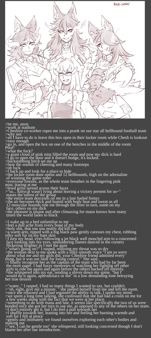 Ganged up on by hellhounds