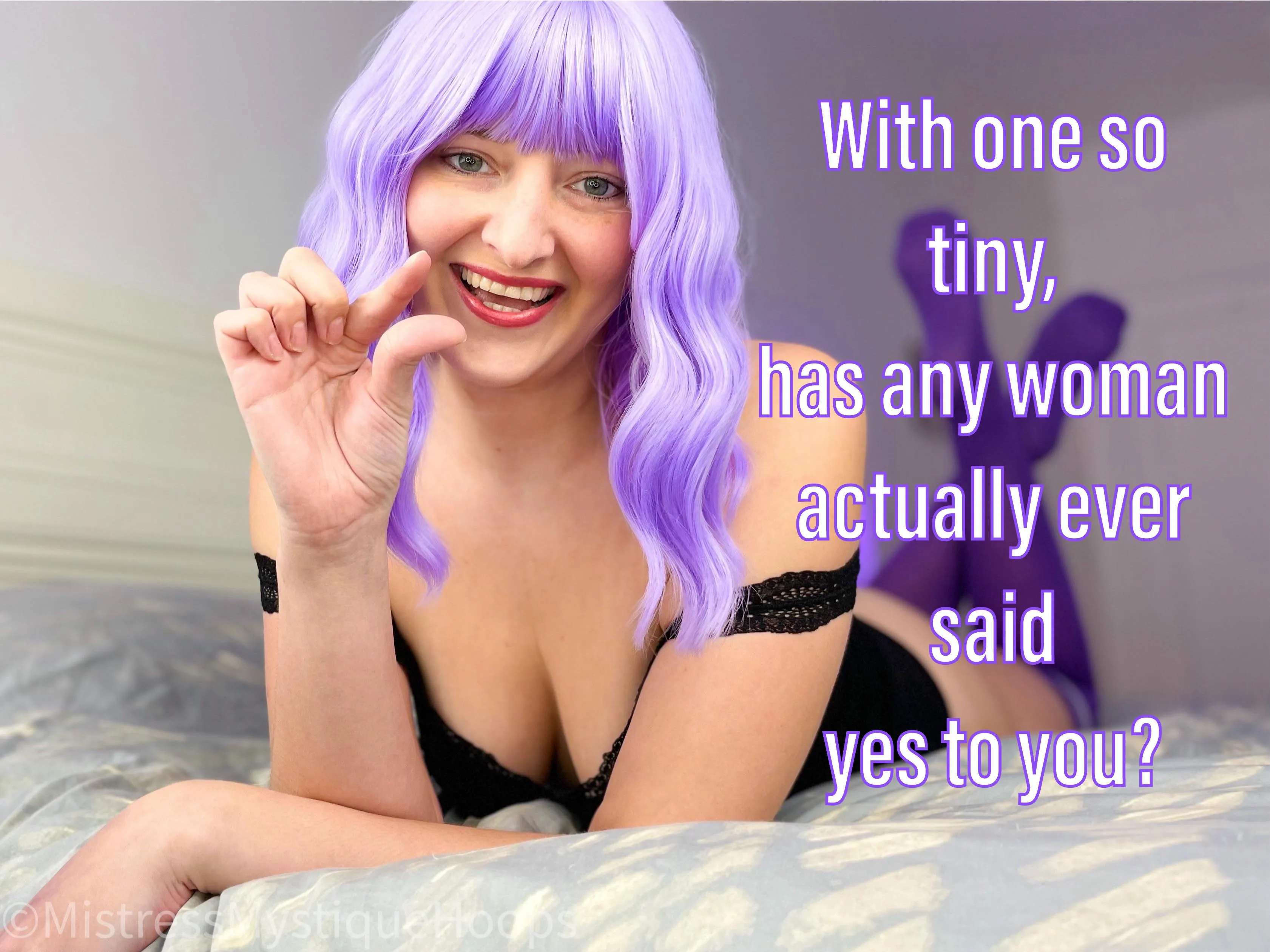 I hope the answer is no, because no woman should deal with a dick that small! Imagefap MistressMystiqueHoops