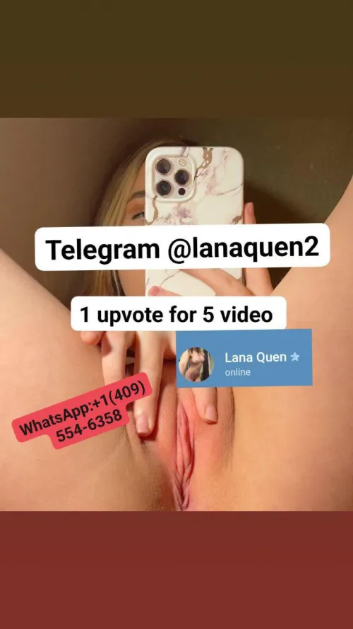 I'm sending nudes ( I'm not seller) just up vote for 5 nudes add  T'G:@lanaquen2