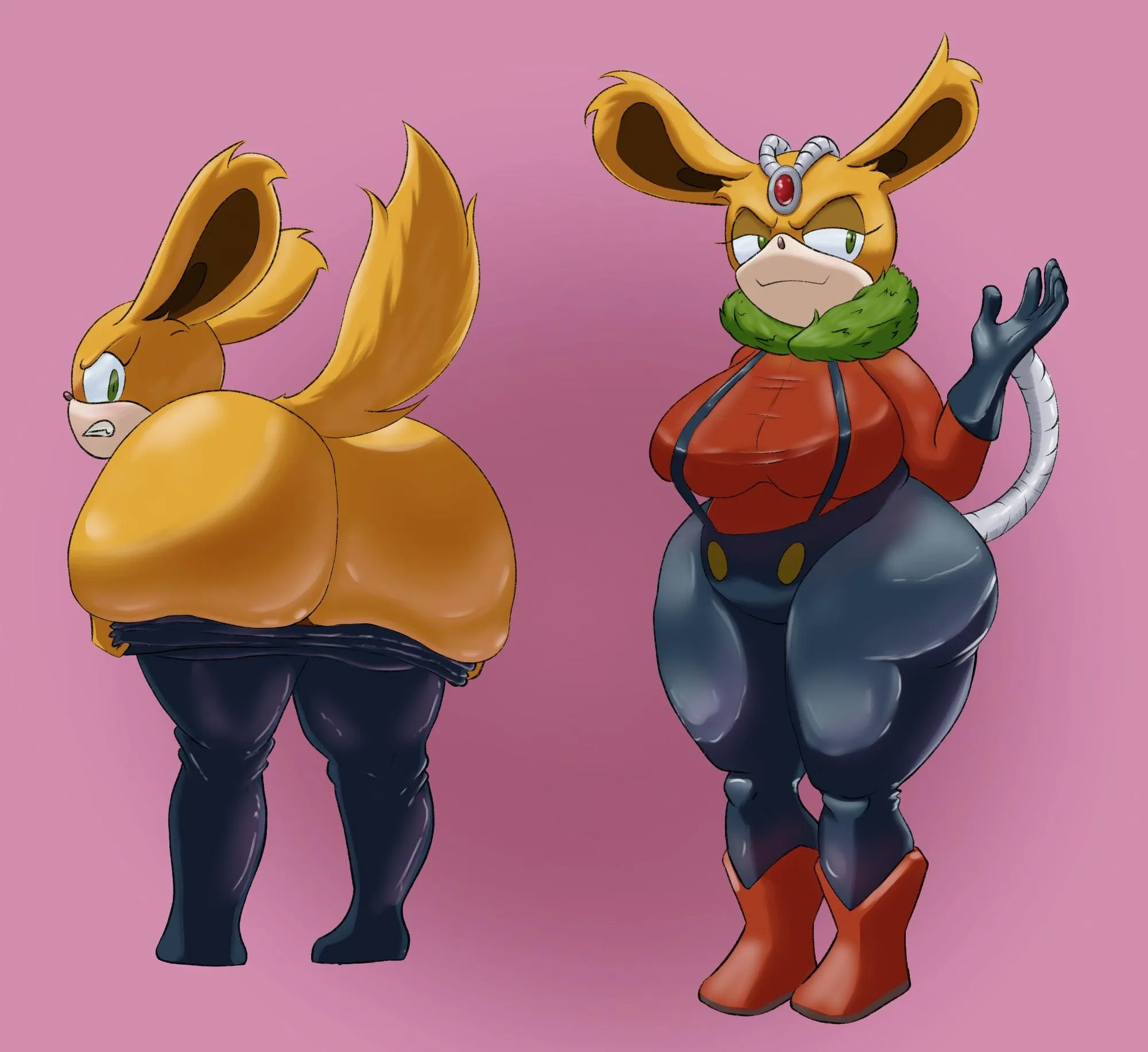 It can be difficult for Thunderbolt to get into her suit sometimes! (Art by me)