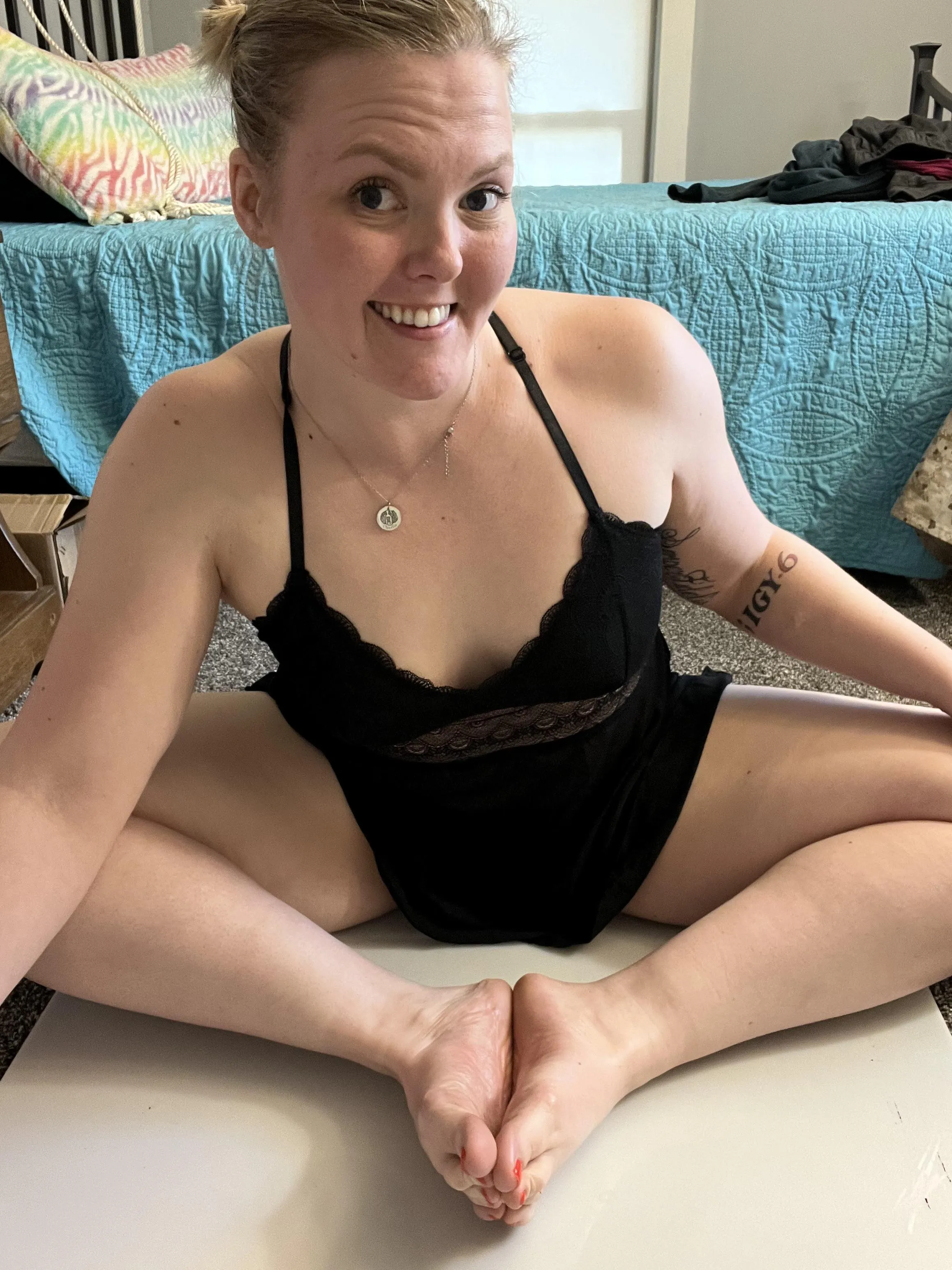 It’s important to stretch before cardio. Care to help stretch this Marine? 