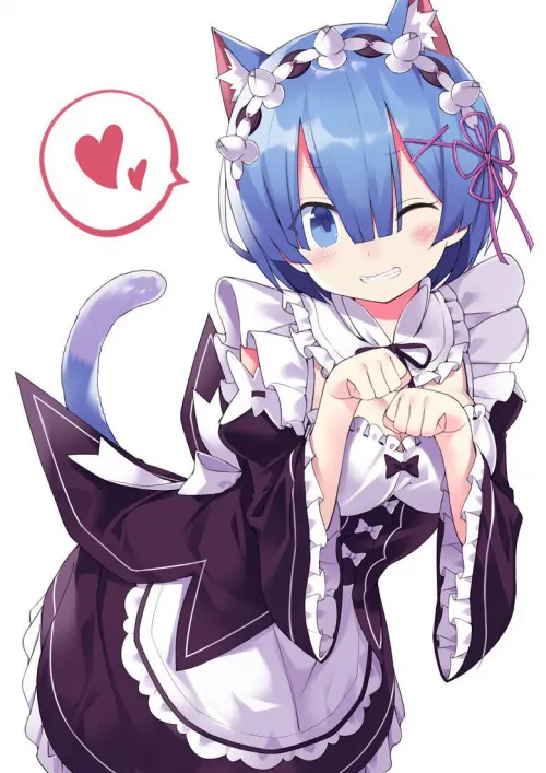 Maid cat Rem 