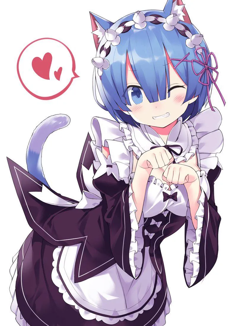 Maid cat Rem 