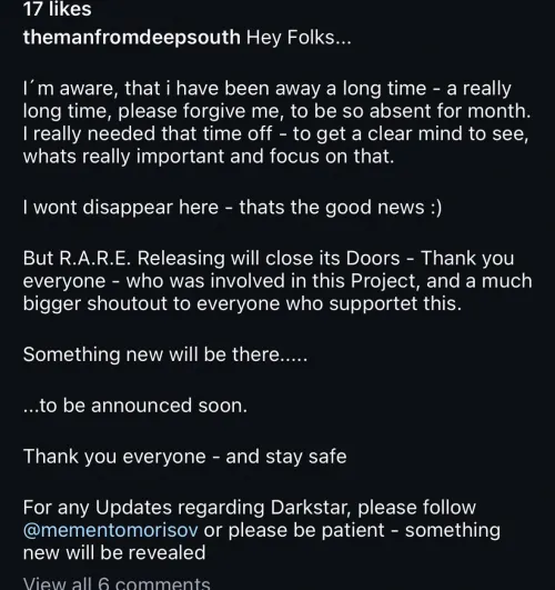 rare releasing closing its doors for good