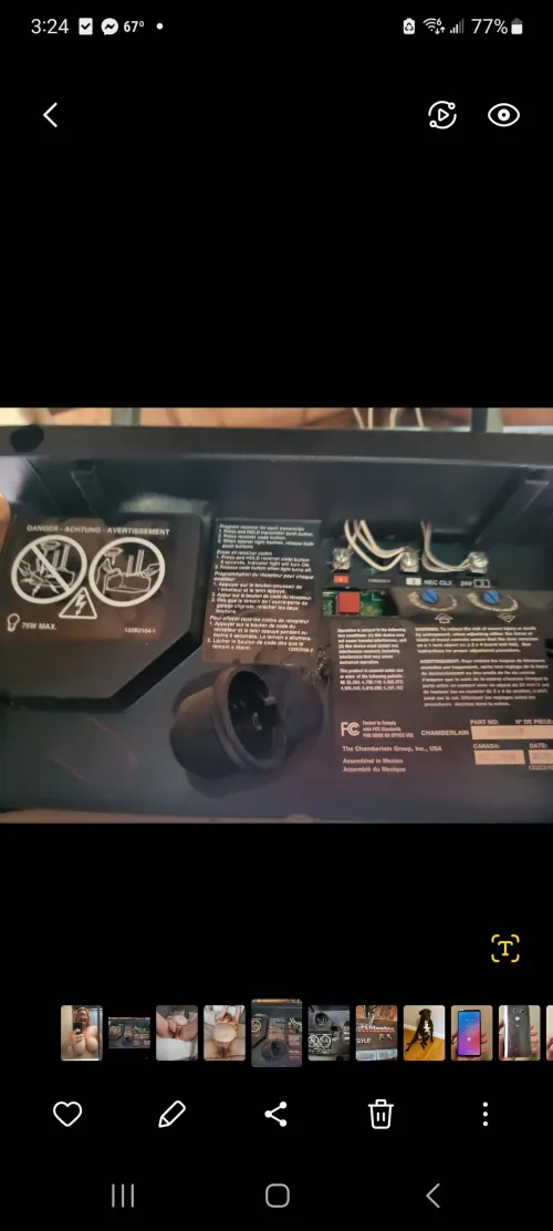 Sent to handyman about fixing my garage door